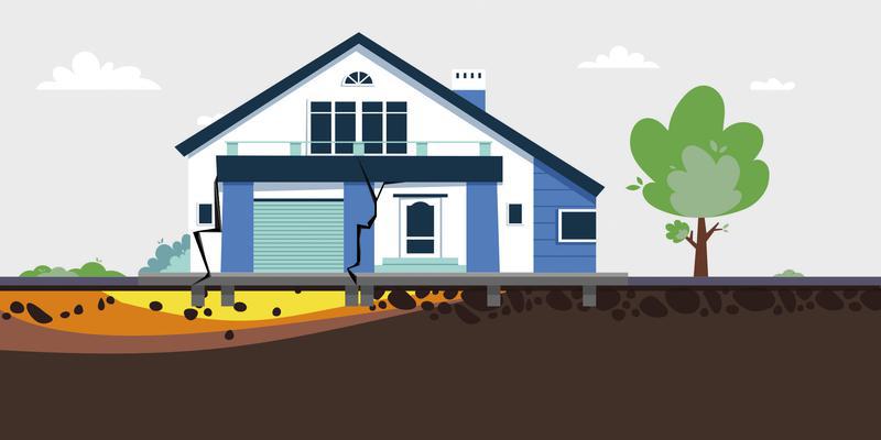 Glina i muły - częsta przyczyna osiadania.