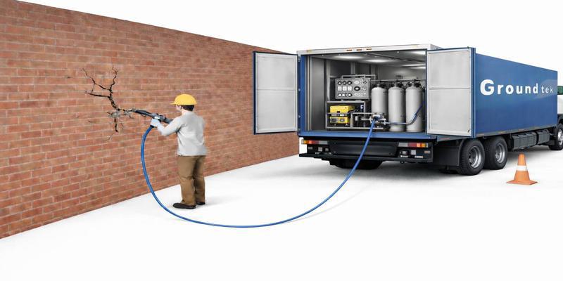 Zatrzymujemy przecieki wody za pomocą wstrzykiwań żywicy ekspandującej i nasączającego żelu.